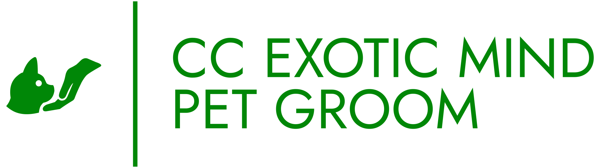 cc exotic mind pet groom logo